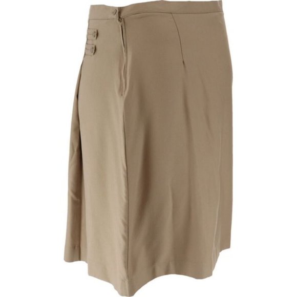 NWT LANDS' END UNIFORM BELOW KNEE SOLID A-LINE SKIRT KHAKI SIZE 3 - Picture 6 of 9
